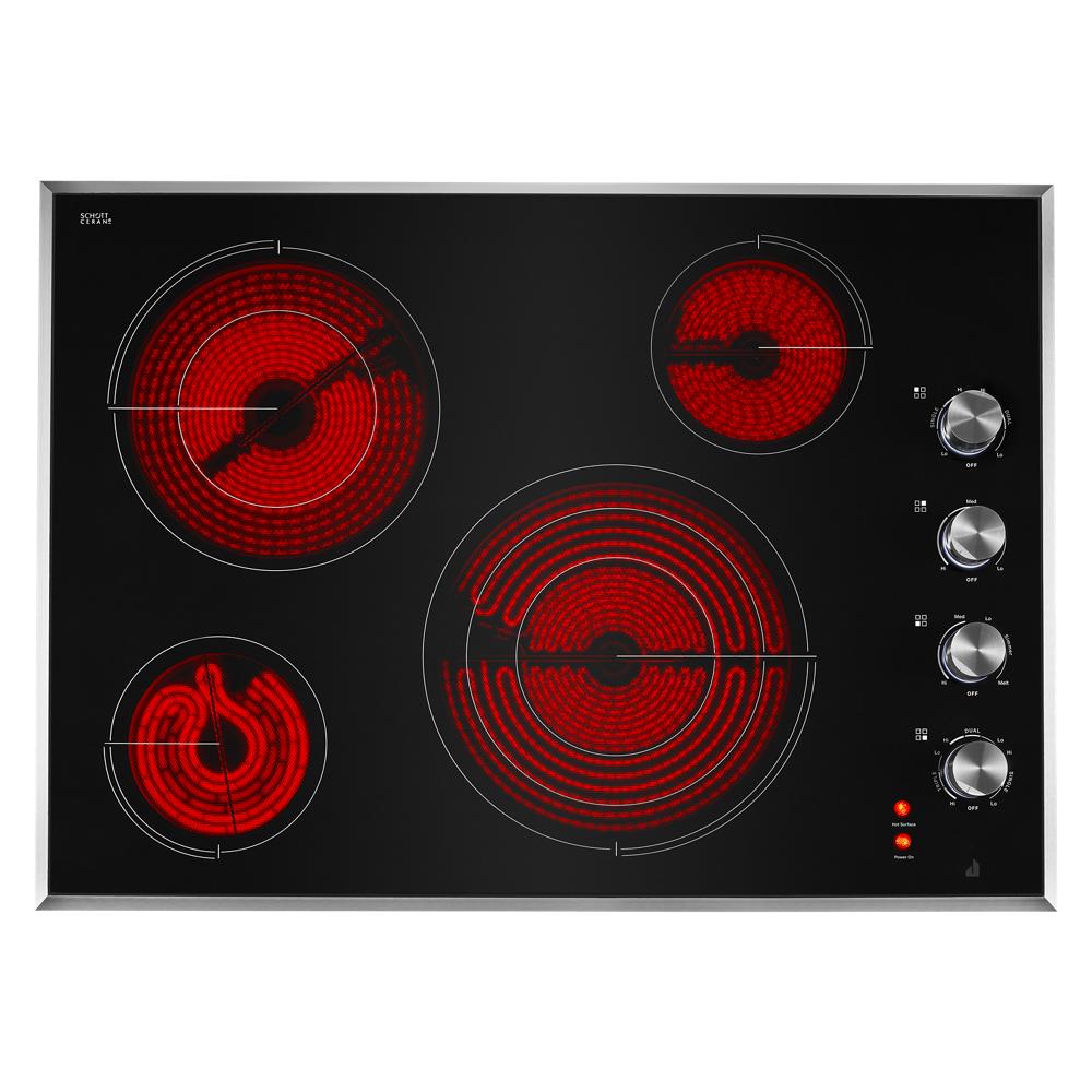 JENNAIR Lustre Stainless 30" Electric Radiant Cooktop - Stainless Steel (JEC3430HS)