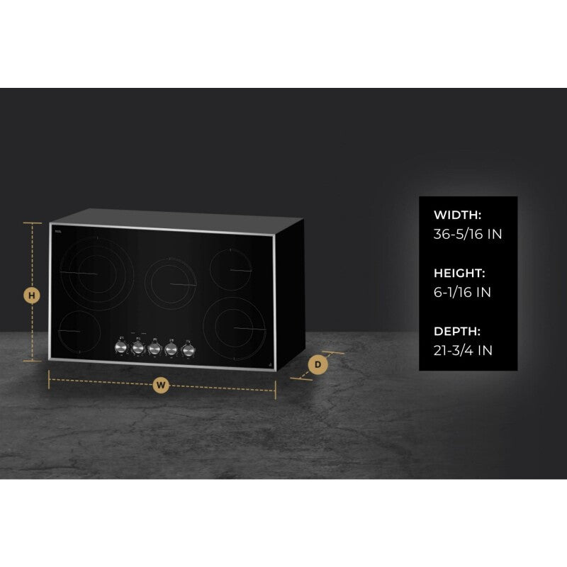 JennAir Lustre Stainless 36" Electric Radiant Cooktop - Stainless Steel (JEC3536HS)