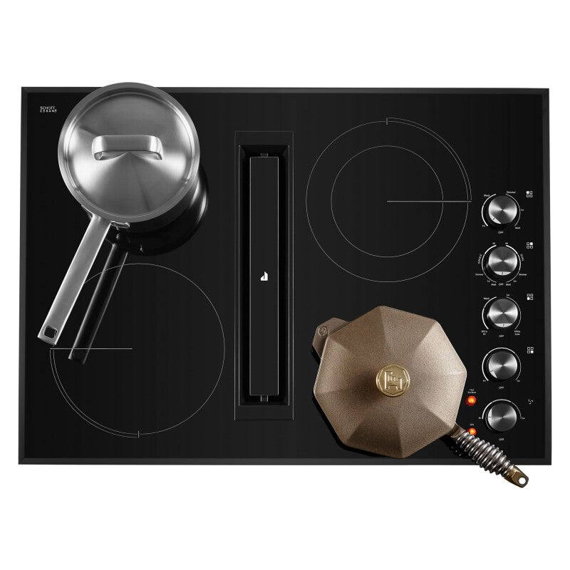 JennAir Black Floating Glass 30" JX3™ Electric Downdraft Cooktop - Black (JED3430GB)