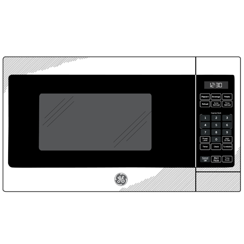 GE 0.7 Cu. Ft. Spacemaker Countertop Microwave Oven - Stainless Steel (JEM3072SHSS)