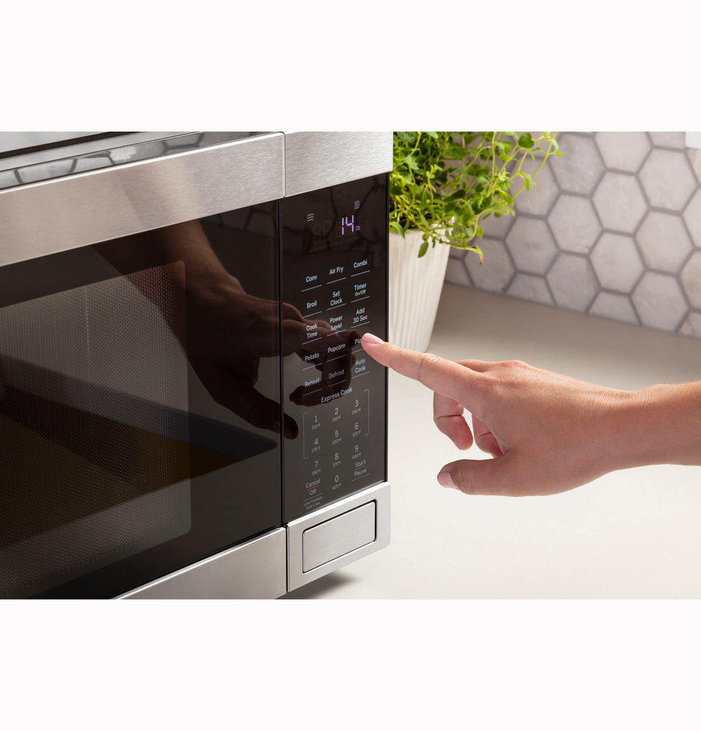 GE 1.0 Cu. Ft. Capacity Countertop Convection Microwave Oven with Air Fry - Stainless Steel (JES1109RRSS)