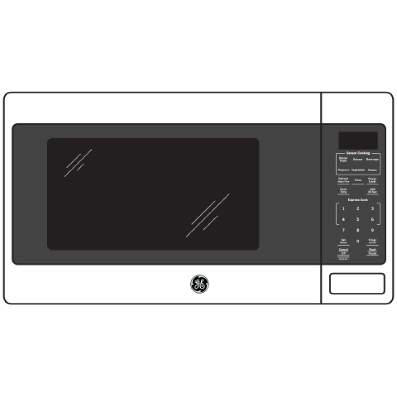 GE 1.6 Cu. Ft. Countertop Microwave Oven - Stainless Steel (JES1657SMSS)