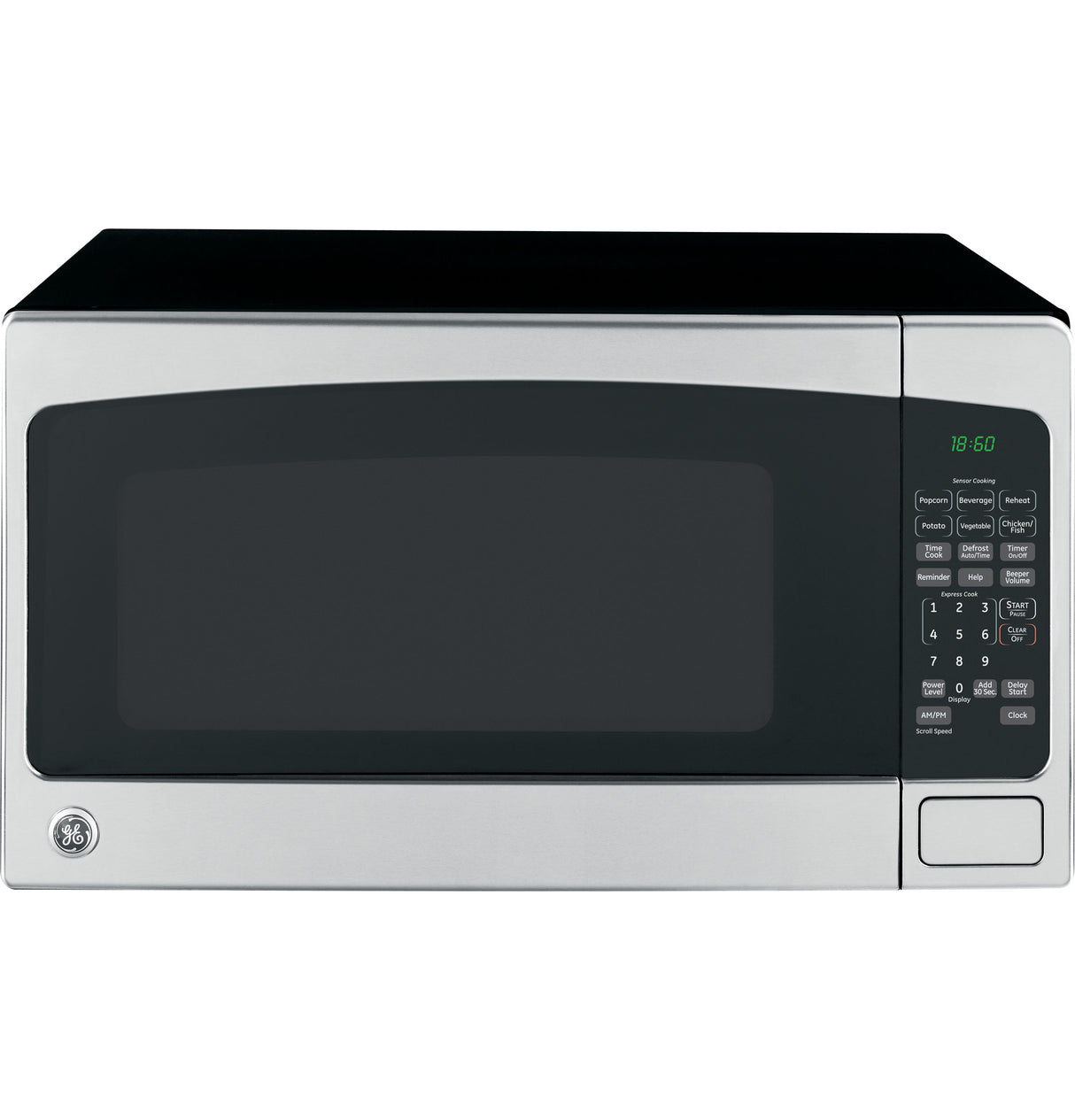 GE 2.0 Cu. Ft. Capacity Countertop Microwave Oven - Stainless Steel/Black (JES2051SNSS)