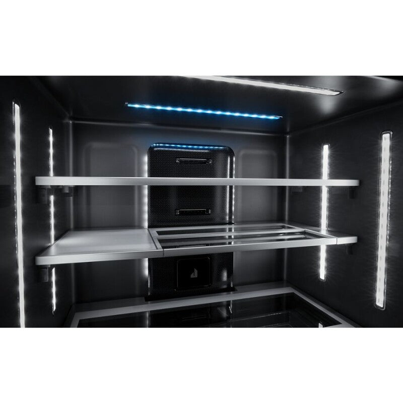 JennAir 72” Counter-Depth French Door Refrigerator with Obsidian Interior - Stainless Steel (JFFCC72EHL)