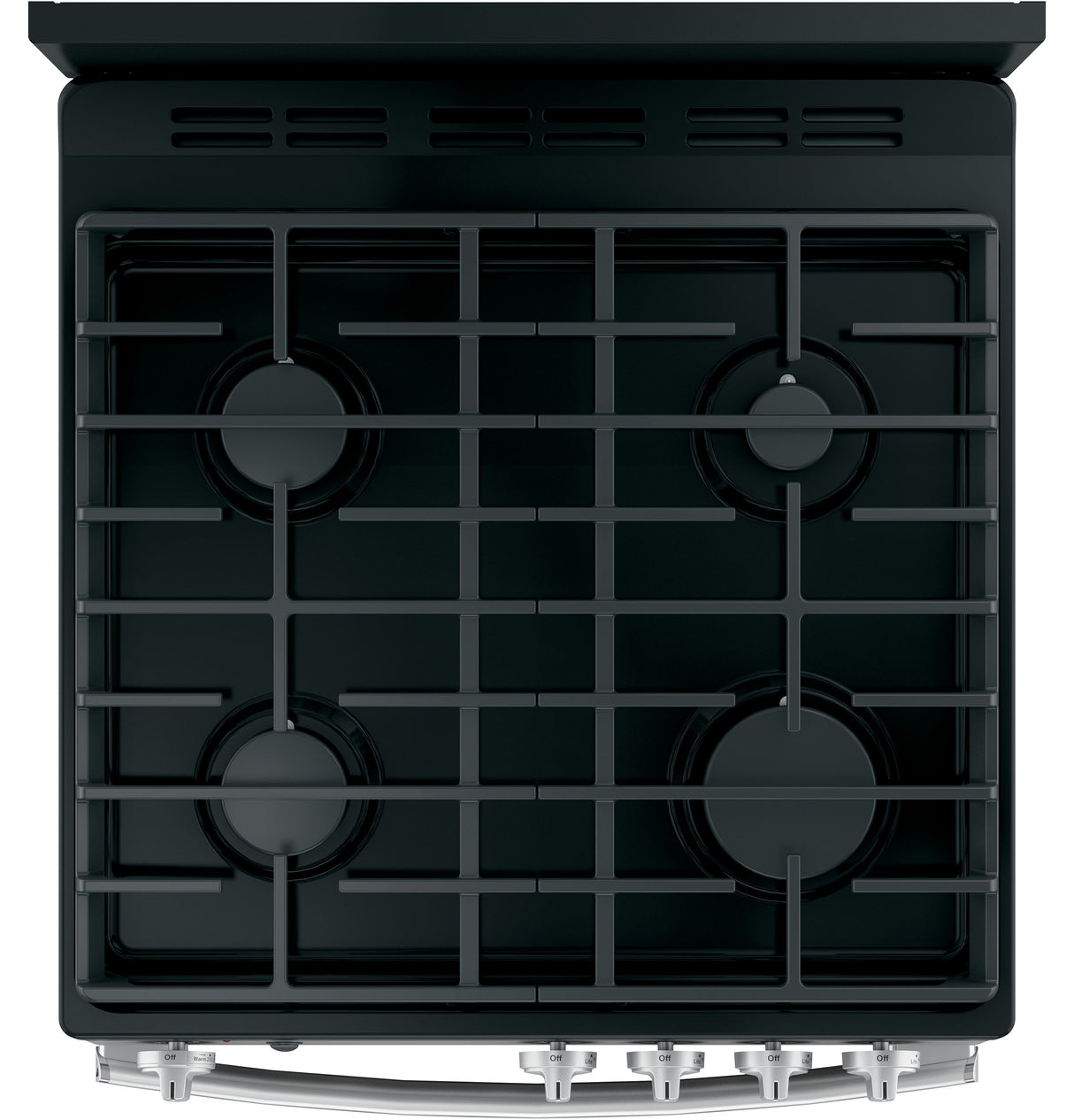 GE 24" Steam Clean Free-Standing/Slide-in Gas Range - Stainless Steel/Black (JGAS640RMSS)