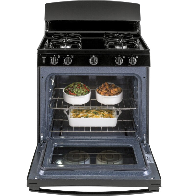 GE 30" Free-Standing Gas Range - Black (JGBS30DEKBB)