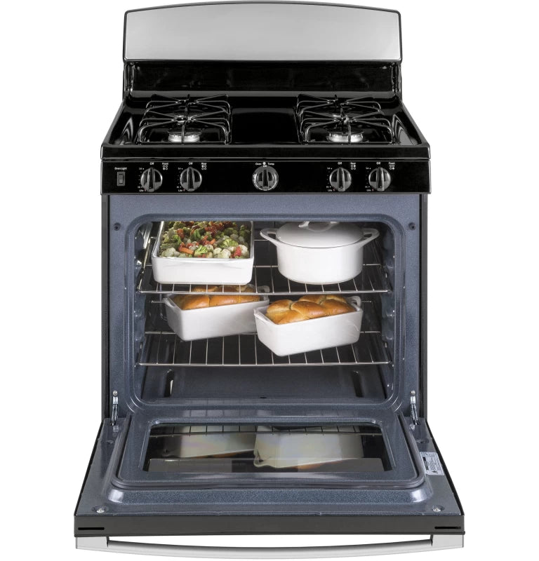 GE 30" Free-Standing Gas Range - Stainless Steel (JGBS30RETSS)