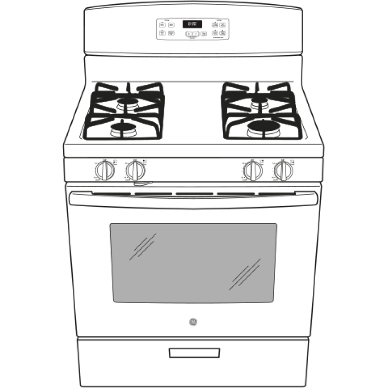 GE 30" Free-Standing Gas Range - White (JGBS60DEKWW)