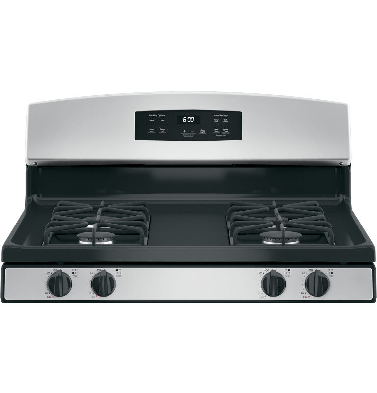 GE 30" Free-Standing Gas Range - Stainless Steel/Black (JGBS60REKSS)