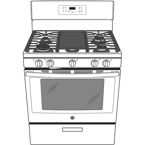 GE 30" Free-Standing Gas Range - White (JGBS66DEKWW)