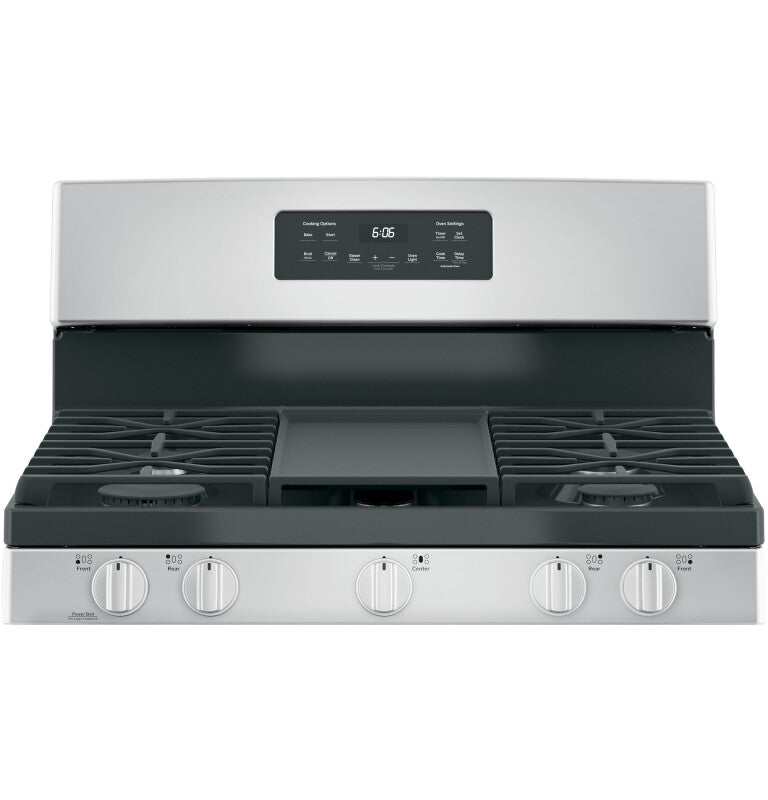 GE 30" Free-Standing Gas Range - Stainless Steel/Black (JGBS66REKSS)