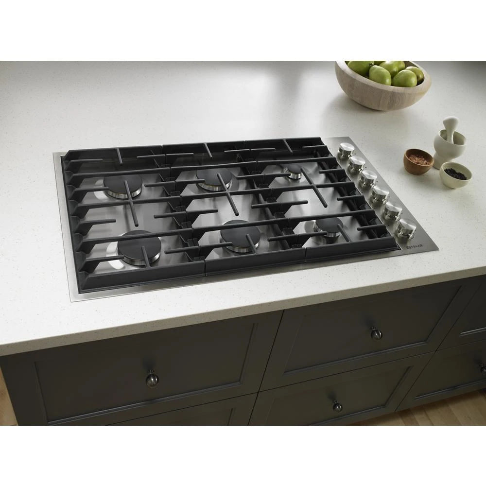 JENNAIR Euro-style 36" 6-burner Gas Cooktop - Stainless Steel (JGC7636BS)