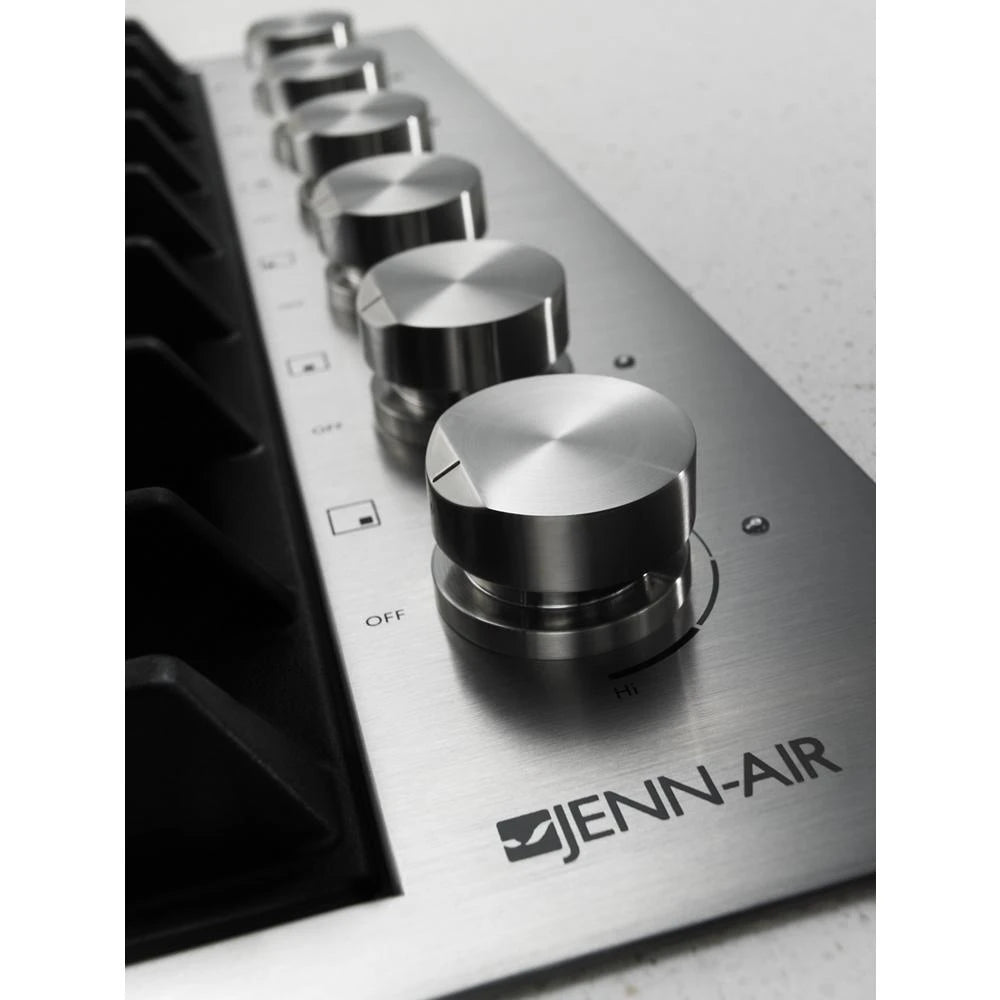 JENNAIR Euro-style 36" 6-burner Gas Cooktop - Stainless Steel (JGC7636BS)