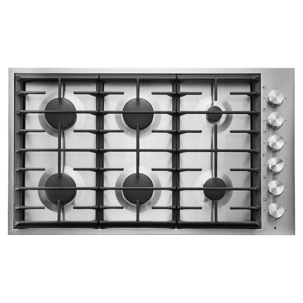 JENNAIR Euro-style 36" 6-burner Gas Cooktop - Stainless Steel (JGC7636BS)