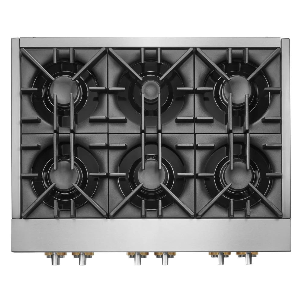 JENNAIR Rise™ 36" Gas Rangetop - Stainless Steel (JGCP436HL)