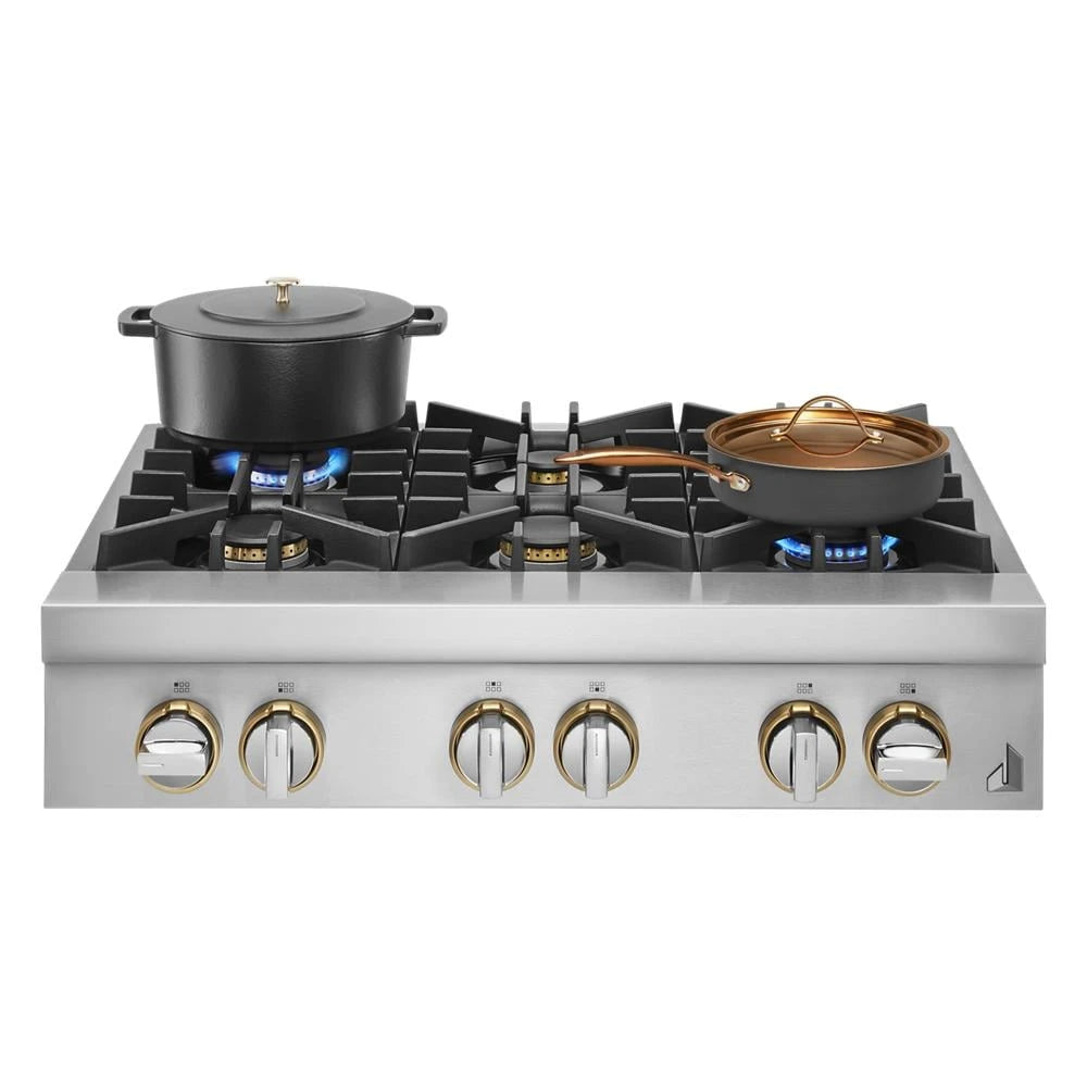 JENNAIR Rise™ 36" Gas Rangetop - Stainless Steel (JGCP436HL)