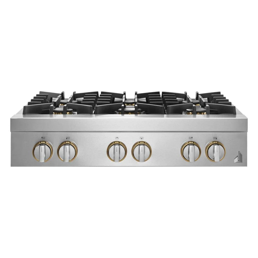 JENNAIR Rise™ 36" Gas Rangetop - Stainless Steel (JGCP436HL)