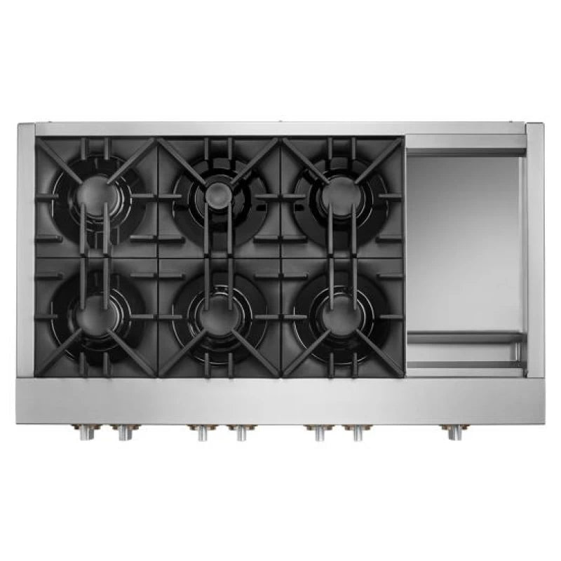 JENNAIR Rise™ 48" Gas Rangetop - Stainless Steel (JGCP548HL)