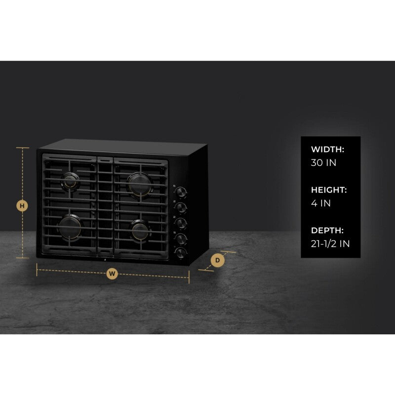 JennAir 30” JX3™ Gas Downdraft Cooktop - Black (JGD3430GB)