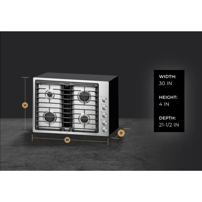JennAir 30” JX3™ Gas Downdraft Cooktop - Stainless Steel (JGD3430GS)