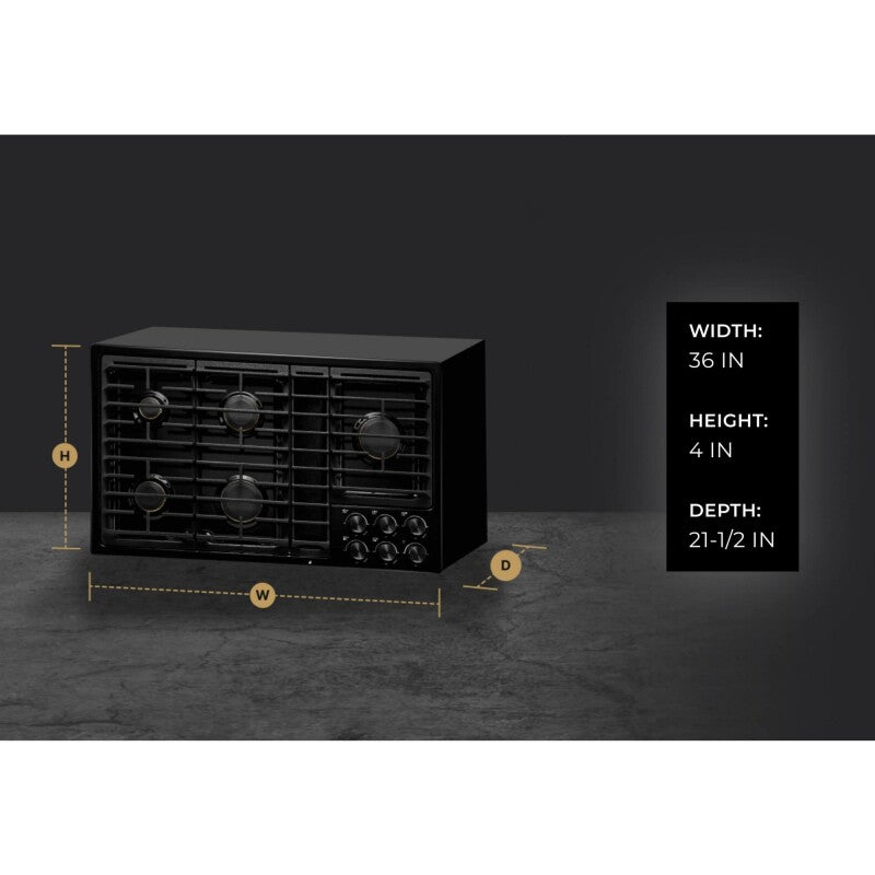 JennAir 36” JX3™ Gas Downdraft Cooktop - Black (JGD3536GB)