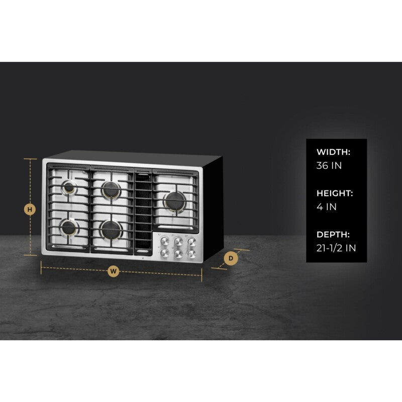 JennAir Euro-Style 36" JX3™ Gas Downdraft Cooktop - Stainless Steel (JGD3536GS)