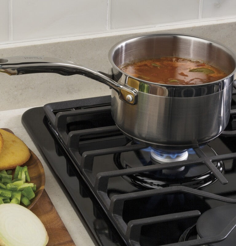 GE 30" Built-In Gas Cooktop with Dishwasher-Safe Grates - Black (JGP3030DLBB)