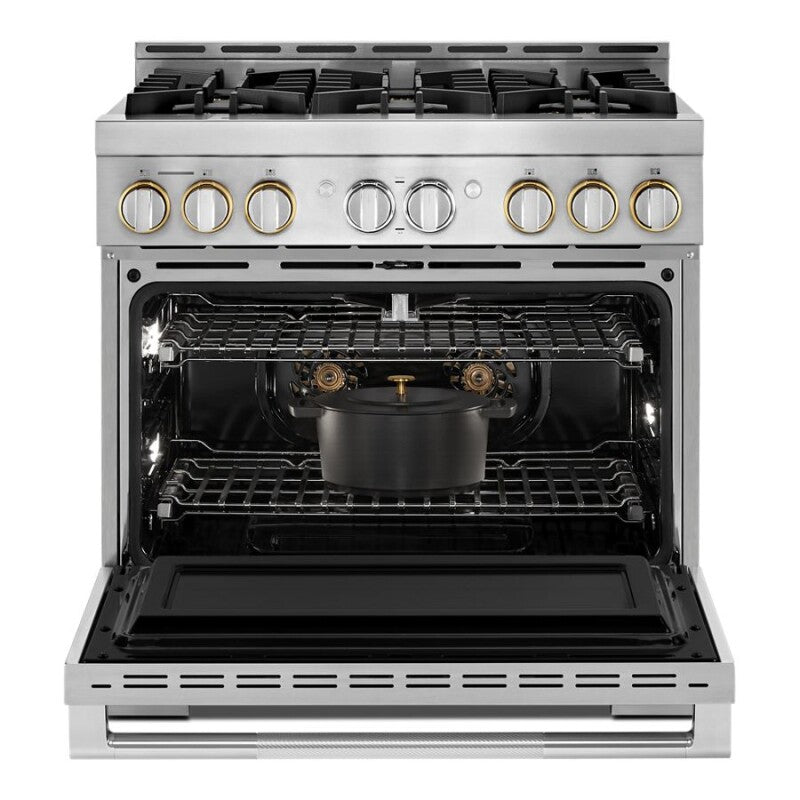 JennAir 36" RISE Gas Professional-Style Range - Stainless Steel (JGRP436HL)