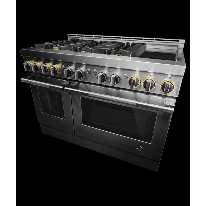 JennAir 48" RISE Gas Professional-Style Range with Chrome-Infused Griddle - Stainless Steel (JGRP548HL)