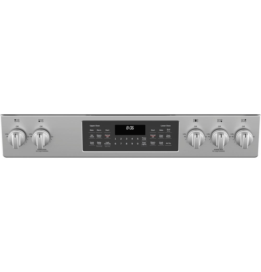 GE 30" Slide-In Front Control Gas Double Oven Range - Stainless Steel (JGSS86SPSS)