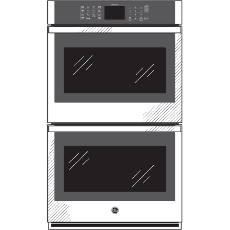 GE 27" Smart Built-In Double Wall Oven - White (JKD3000DNWW)