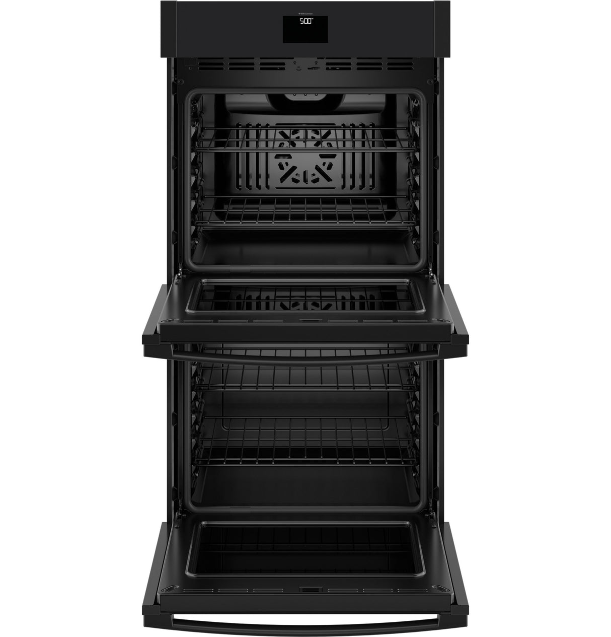 GE 27" Smart Built-In Convection Double Wall Oven with No Preheat Air Fry - Black (JKD5000DVBB)