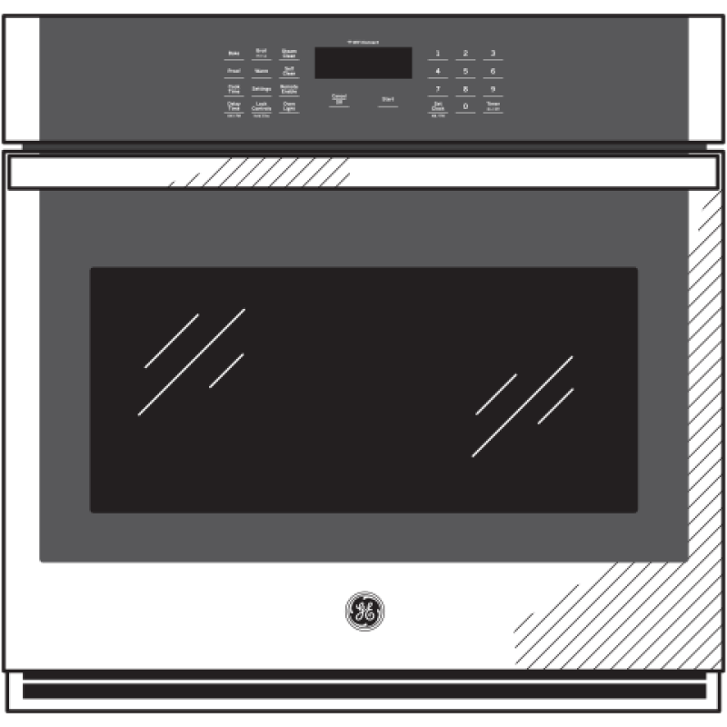 GE 27" Smart Built-In Single Wall Oven - White (JKS3000DNWW)