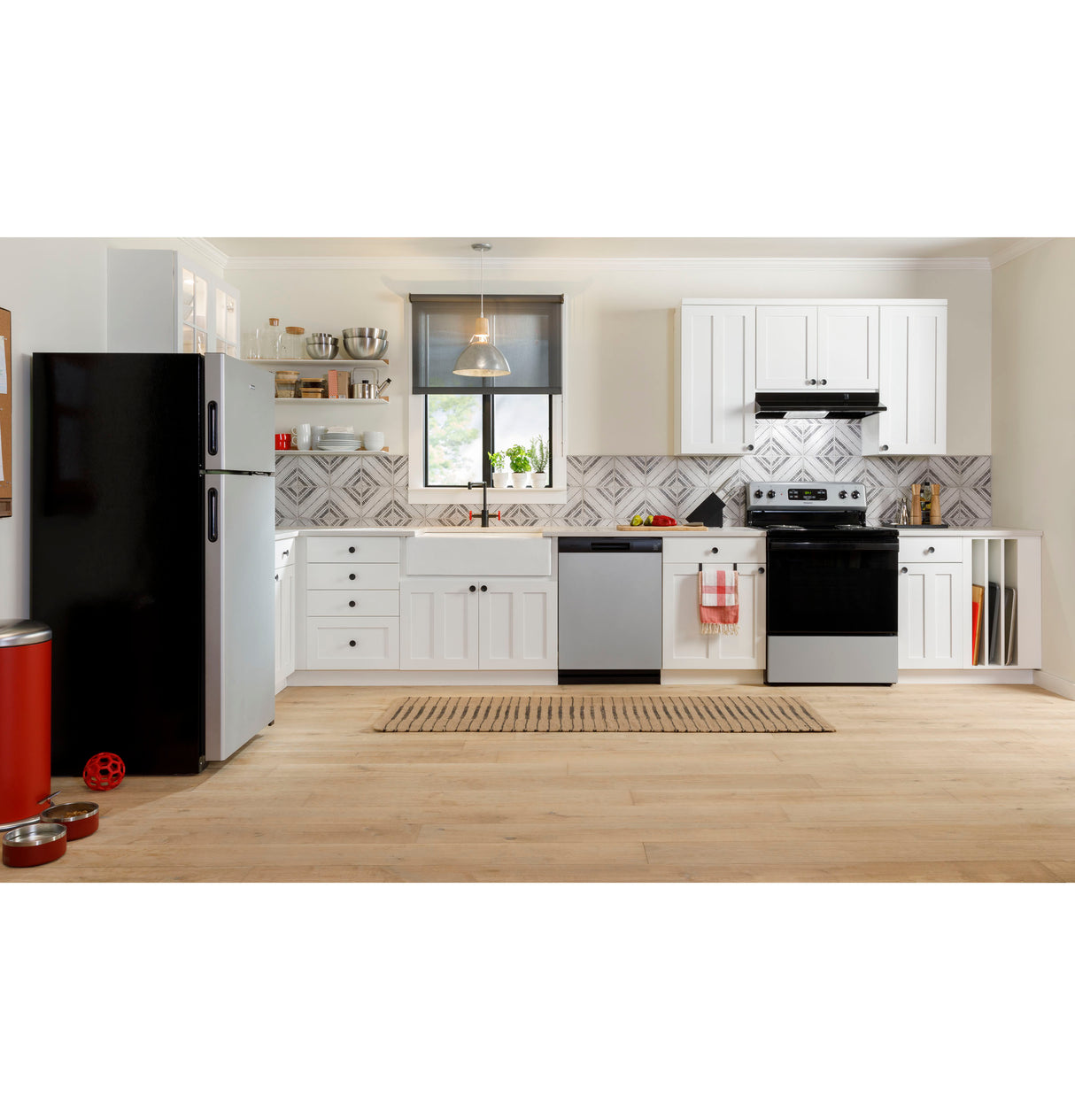GE Non-Vented Standard Range Hood - Black on Black (JN327HBB)
