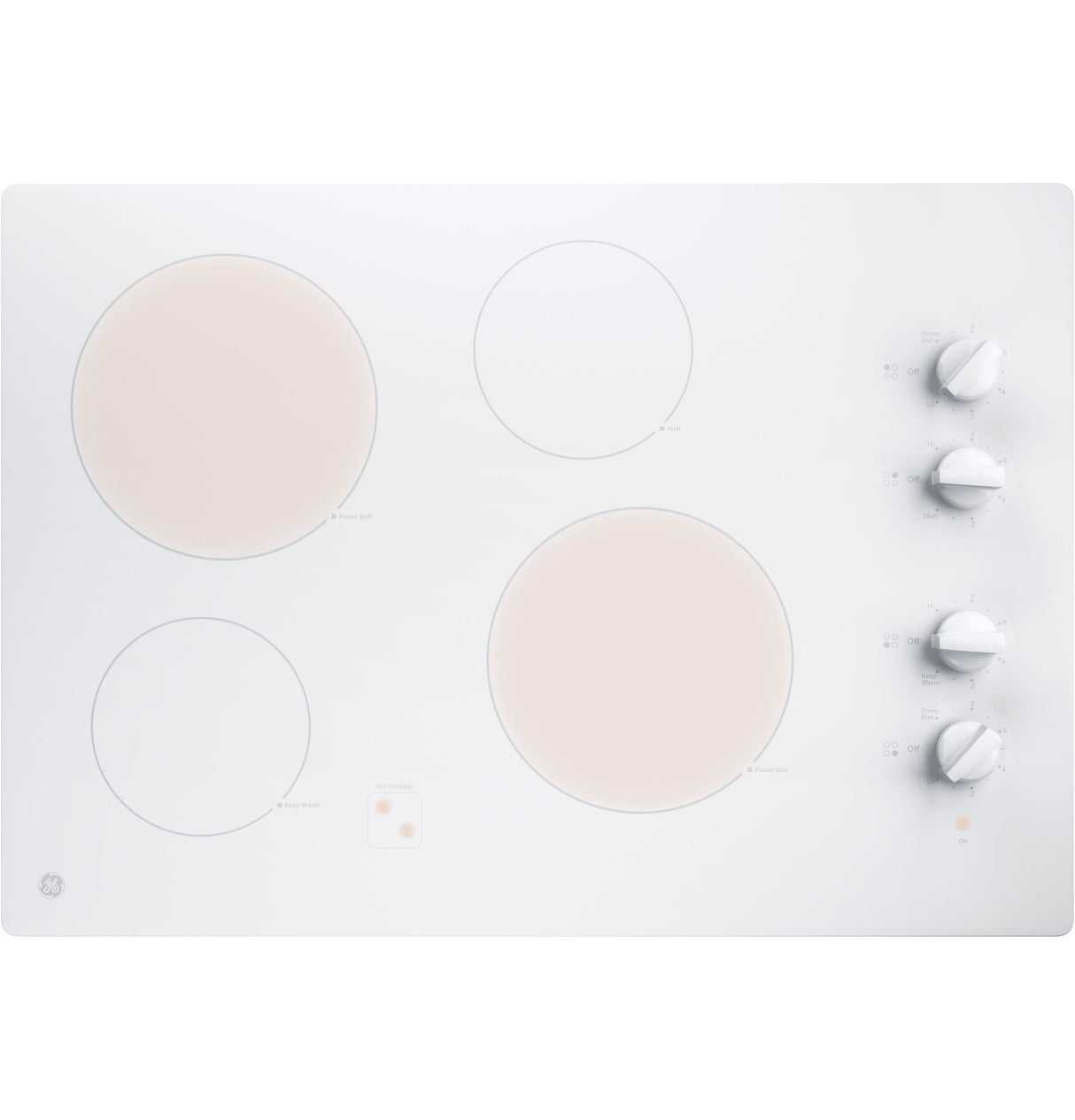 GE 30" Built-In Knob Control Electric Cooktop - White (JP3030TWWW)