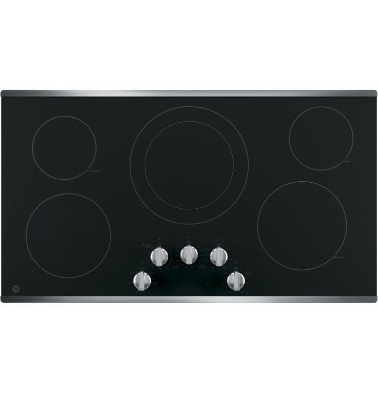 GE 36" Built-In Knob Control Electric Cooktop - Stainless Steel (JP3036SLSS)