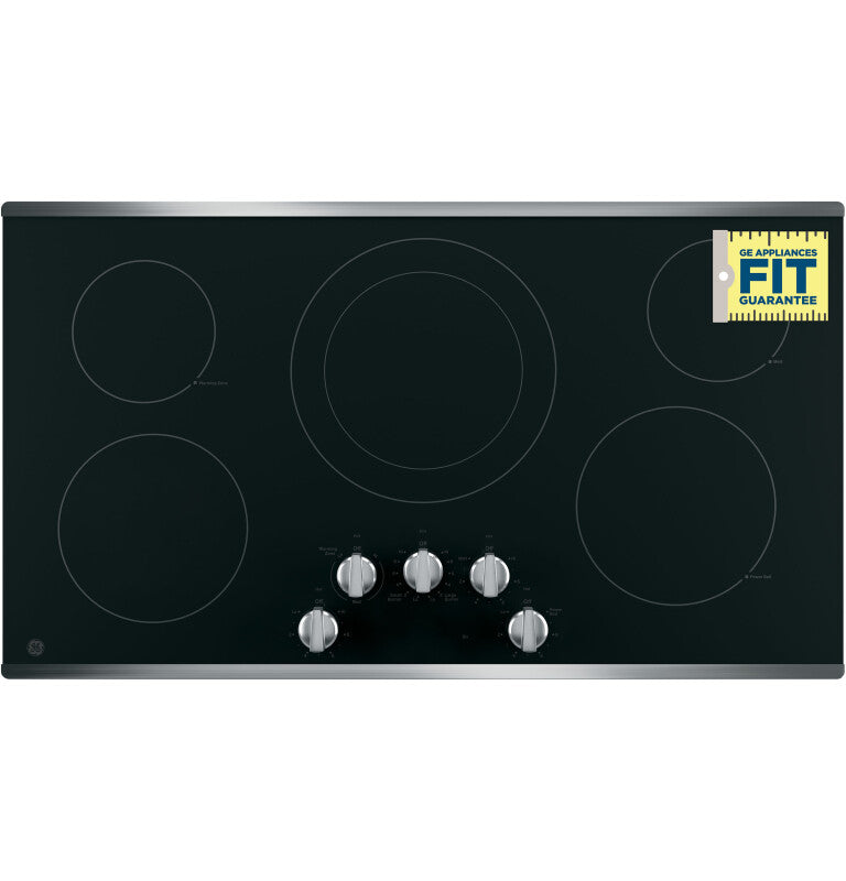 GE 36" Built-In Knob Control Electric Cooktop - Stainless Steel (JP3036SLSS)