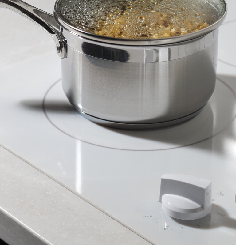 GE 36" Built-In Knob Control Electric Cooktop - White (JP3036TLWW)