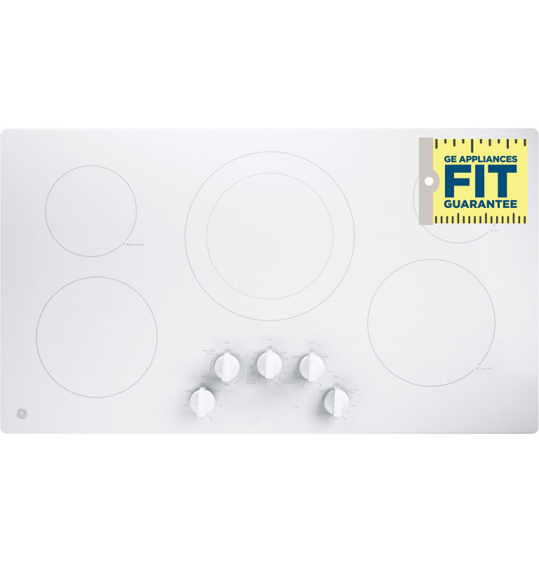 GE 36" Built-In Knob Control Electric Cooktop - White (JP3036TLWW)