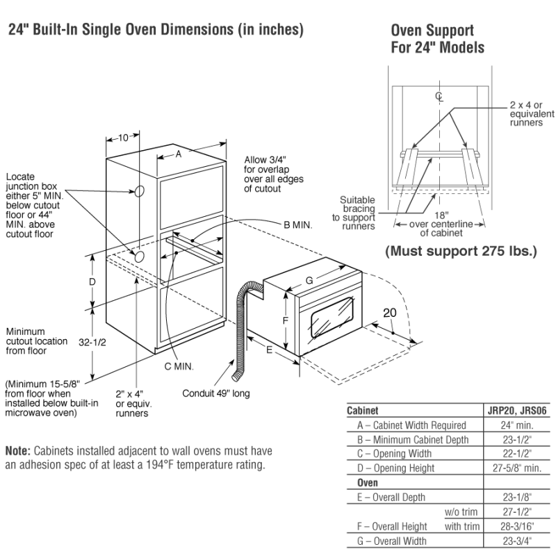GE 24" Electric Single Self-Cleaning Wall Oven - Other (JRP20BJBB)