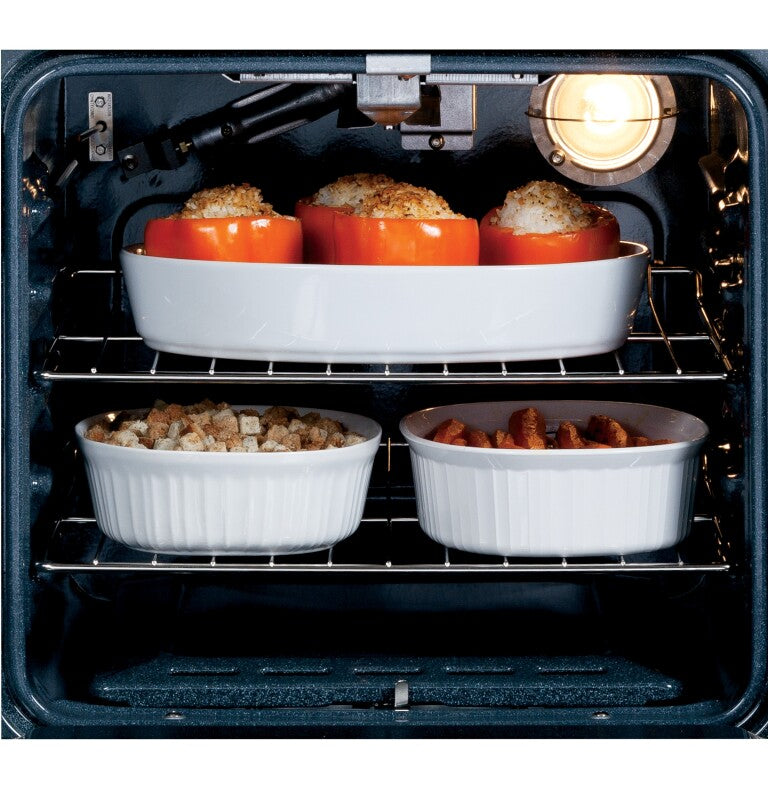 GE 24" Electric Single Self-Cleaning Wall Oven - White on White (JRP20WJWW)