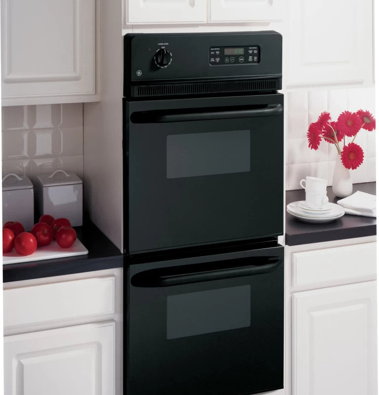 GE 24" Double Wall Oven - Black (JRP28BJBB)