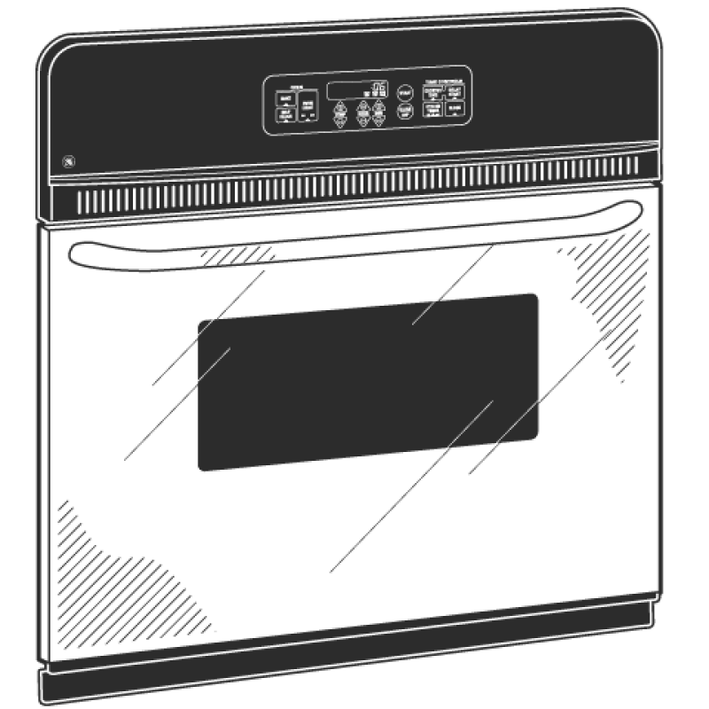 GE 24" Electric Single Standard Clean Wall Oven - Stainless Steel (JRS06SKSS)