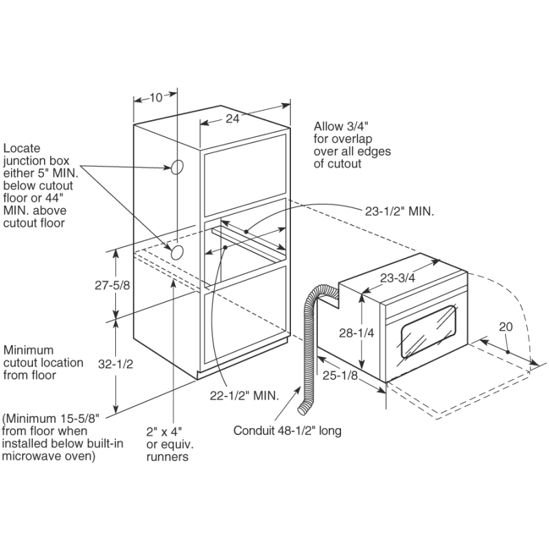 GE 24" Electric Single Standard Clean Wall Oven - Stainless Steel (JRS06SKSS)