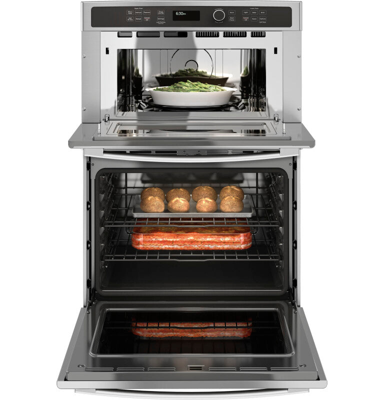 GE 30" Combination Double Wall Oven - Stainless Steel (JT3800SHSS)