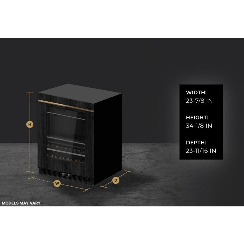 JennAir Panel-Ready 24" Built-In Undercounter Beverage Center, Right Swing - Stainless Steel (JUBFR242HX)
