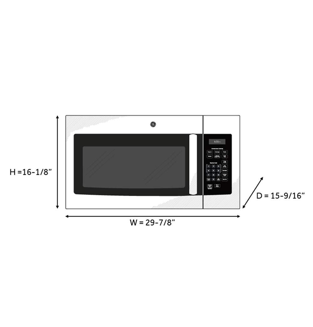 GE 1.6 Cu. Ft. Over-the-Range Microwave Oven - Other (JVM3160DFBB)
