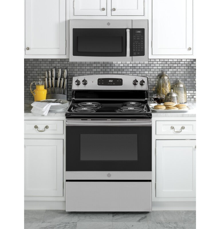 GE 1.6 Cu. Ft. Over-the-Range Microwave Oven - Stainless Steel (JVM3160RFSS)