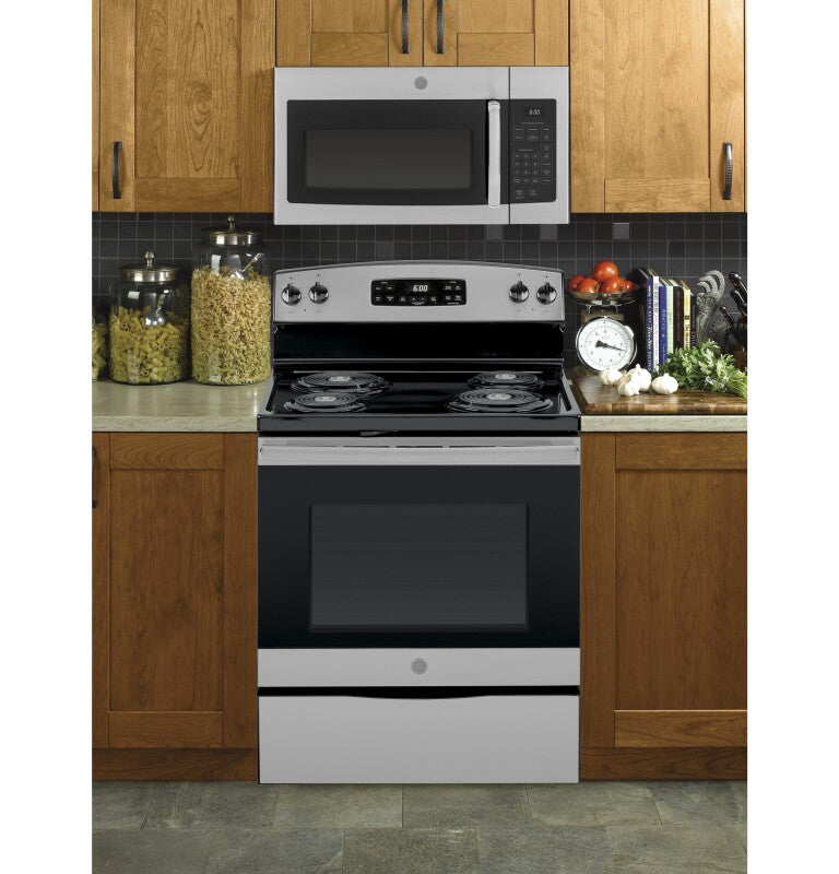 GE 1.6 Cu. Ft. Over-the-Range Microwave Oven - Stainless Steel (JVM3160RFSS)