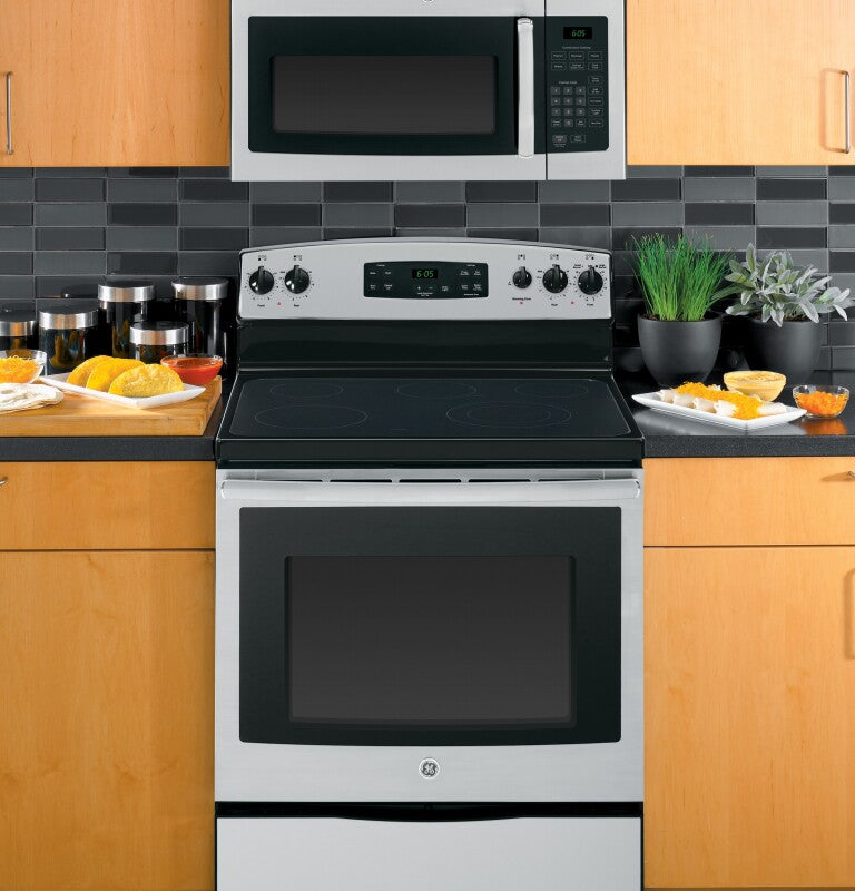 GE 1.6 Cu. Ft. Over-the-Range Microwave Oven - Stainless Steel (JVM3160RFSS)